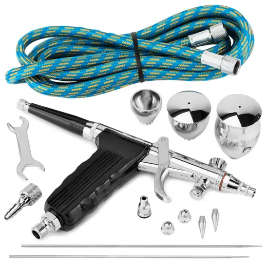 PointZero Precision Trigger Style Gravity-feed Airbrush Set w/ MAC Valve {3}