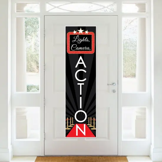 Big Dot of Happiness Red Carpet - Movie Night Party Front Door Decoration - Vertical Banner {3}