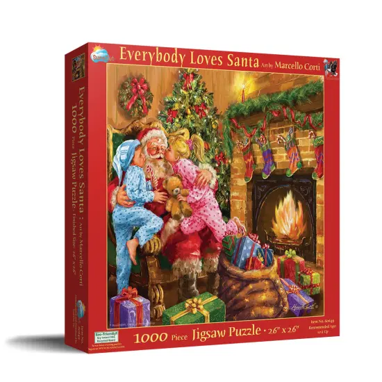 Sunsout Everyone Loves Santa 1000 pc Christmas Jigsaw Puzzle 60649 {3}