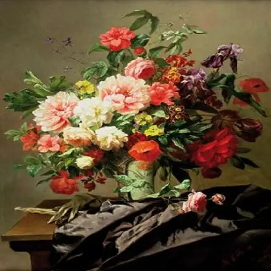 Peonies Poppies and Roses Poster Print by Henri Robbe - Item # VARPDX3HR105 {1}