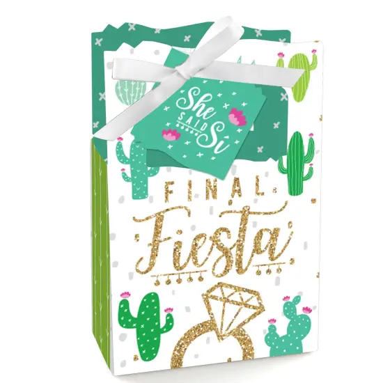 Big Dot of Happiness Final Fiesta - Last Fiesta Bachelorette Party Favor Boxes - Set of 12 {1}