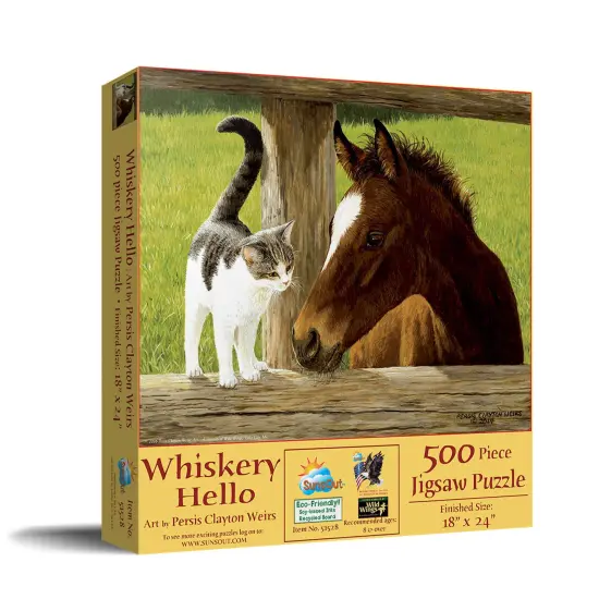 Sunsout A Whiskery Hello 500 pc Jigsaw Puzzle 51528 {3}