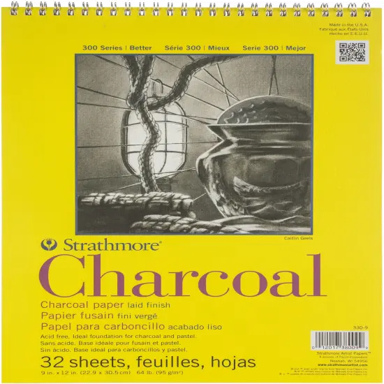 Strathmore Charcoal Spiral Paper Pad 9"X12"-32 Sheets {1}
