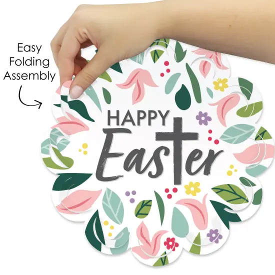 Big Dot of Happiness Religious Easter - Christian Holiday Party Round Table Decorations - Paper Chargers - Place Setting For 12 {6}