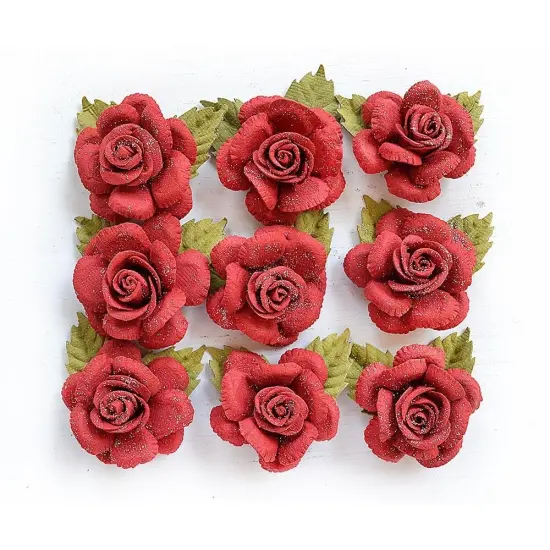 Pack of 3 - Little Birdie Karin Paper Flowers 8/Pkg-Love and Roses {2}