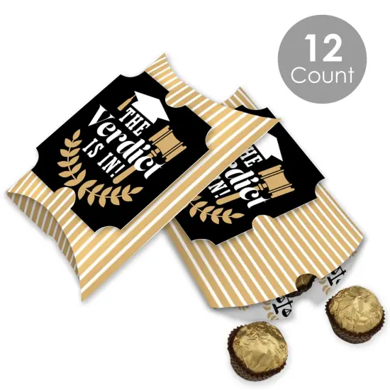 Big Dot of Happiness Law School Grad - Favor Gift Boxes - Future Lawyer Graduation Party Large Pillow Boxes - Set of 12 {3}