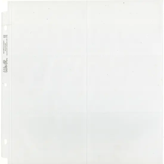Multipack of 6 - We R Post Bound Photo Sleeves 12"X12" 10/Pkg-Six 4"X6" Pockets {4}