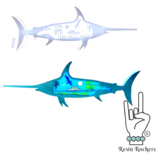 Swordfish Tray Silicone Mold for Epoxy Resin Art {1}