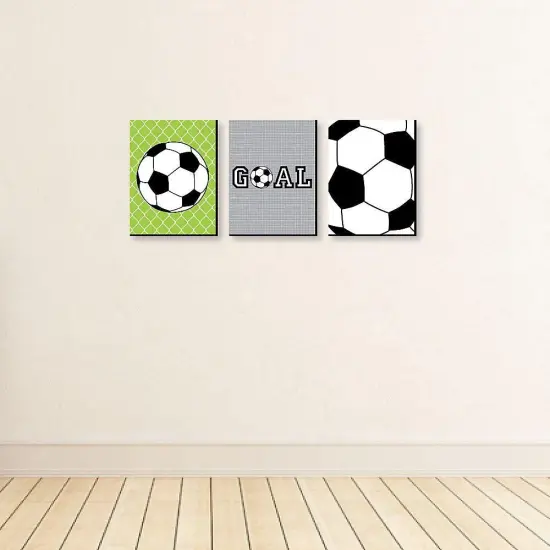Big Dot of Happiness Goaaal - Soccer - Sports Themed Wall Art and Kids Room Decorations - Gift Ideas - 7.5 x 10 inches - Set of 3 Prints {4}