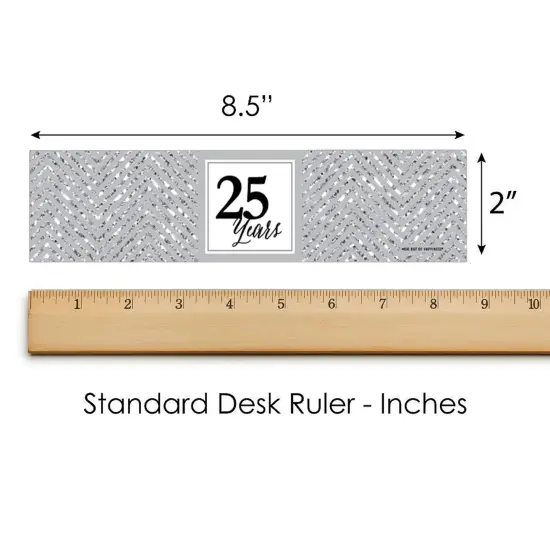 Big Dot of Happiness We Still Do - 25th Wedding Anniversary - Anniversary Party Water Bottle Sticker Labels - Set of 20 {6}