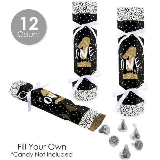 Big Dot of Happiness 1st Birthday Little Mr. Onederful - No Snap Boy First Birthday Party Table Favors - DIY Cracker Boxes - Set of 12 {4}