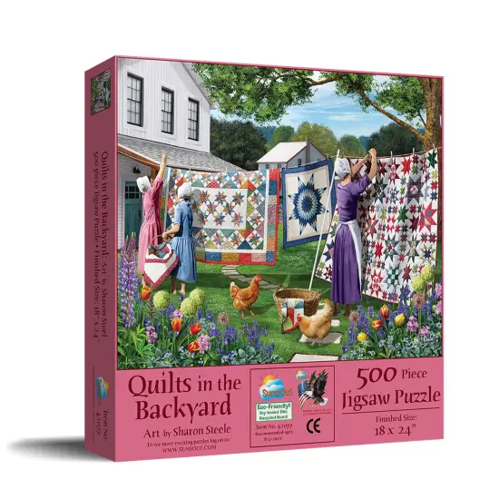 Sunsout Quilts in the Backyard 500 pc Jigsaw Puzzle 42077 {3}