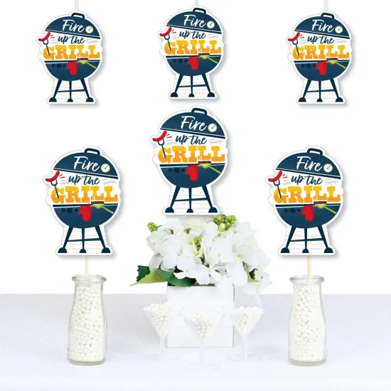 Big Dot of Happiness Fire Up the Grill - Grill Decorations DIY Summer BBQ Picnic Party Essentials - Set of 20 {1}