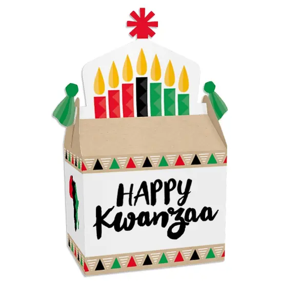 Big Dot of Happiness Happy Kwanzaa - Treat Box Party Favors - Goodie Gable Boxes - Set of 12 {1}
