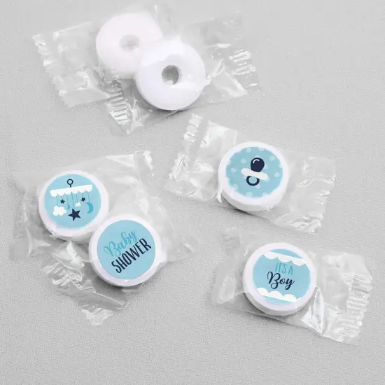 Big Dot of Happiness It's a Boy - Blue Baby Shower Round Candy Sticker Favors - Labels Fits Chocolate Candy (1 sheet of 108) {4}