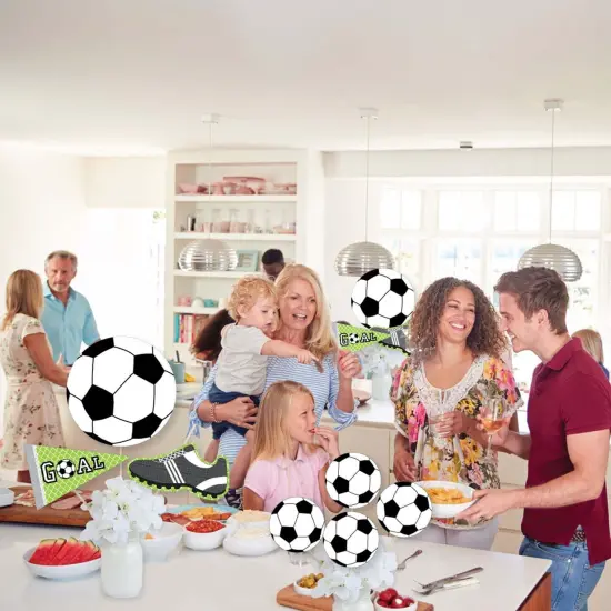 Big Dot of Happiness Goaaal - Soccer - Baby Shower or Birthday Party Centerpiece Sticks - Showstopper Table Toppers - 35 Pieces {6}