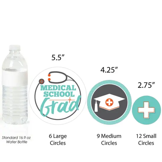 Big Dot of Happiness Medical School Grad - Doctor Graduation Party Giant Circle Confetti - Party Decorations - Large Confetti 27 Count {4}