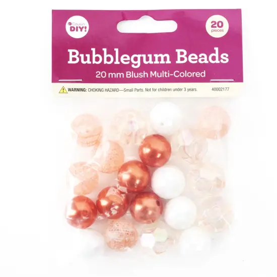 CousinDIY Bubblegum Bead 20mm 20/Pkg-Blush Multi {1}