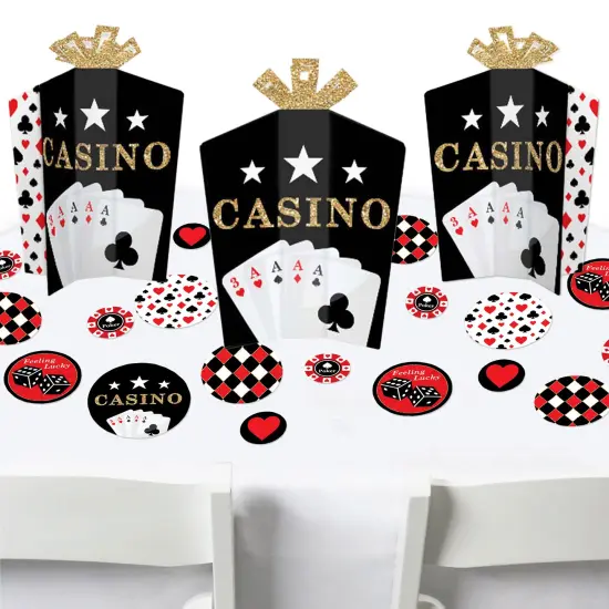 Big Dot of Happiness Las Vegas - Casino Party Decor and Confetti - Terrific Table Centerpiece Kit - Set of 30 {1}