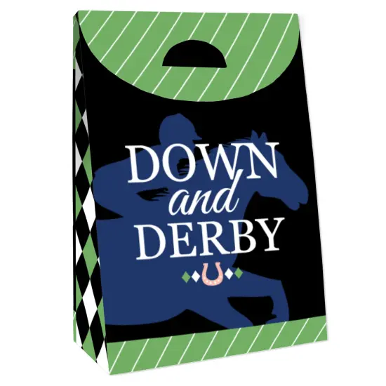 Big Dot of Happiness Kentucky Horse Derby - Horse Race Gift Favor Bags - Party Goodie Boxes - Set of 12 {4}