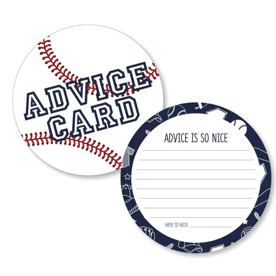 Big Dot of Happiness Batter Up - Baseball - Wish Card Baby Shower Activities - Shaped Advice Cards Game - Set of 20 {1}