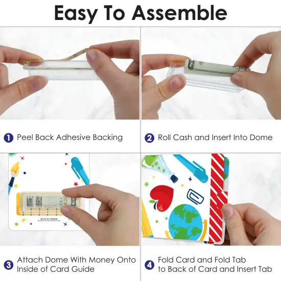 Big Dot of Happiness Thank You Teachers - DIY Assorted Teacher Appreciation Cash Holder Gift - Funny Money Cards - Set of 6 {4}