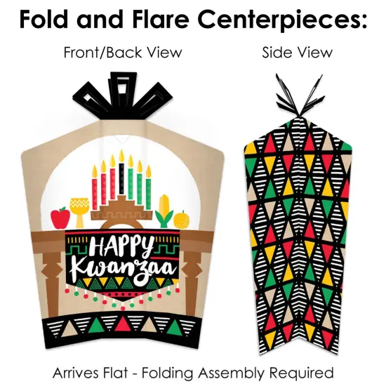 Big Dot of Happiness Happy Kwanzaa Heritage Holiday Party Decor and Confetti - Terrific Table Centerpiece Kit - Set of 30 {6}