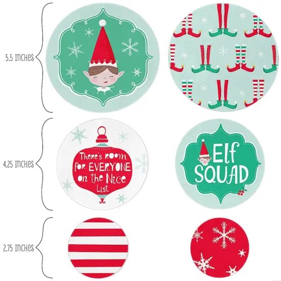 Big Dot of Happiness Elf Squad - Kids Elf Christmas and Birthday Party Giant Circle Confetti - Party Decorations - Large Confetti 27 Count {3}