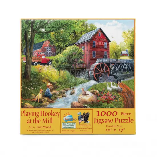 Sunsout Playing Hookey at the Mill 1000 pc Jigsaw Puzzle 28751 {4}