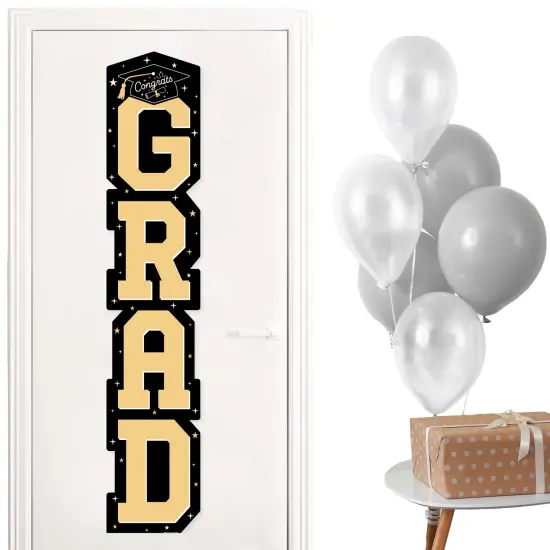 Big Dot of Happiness Hello College - Graduation Banner - Vertical Shaped Banner Decorations {1}