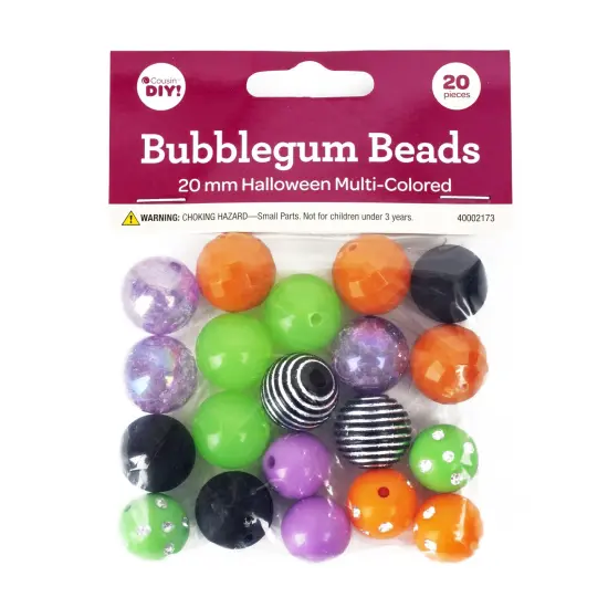 CousinDIY Bubblegum Bead 20mm 20/Pkg-Halloween Mix {1}