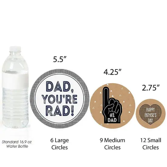 Big Dot of Happiness My Dad is Rad - Father's Day Party Giant Circle Confetti - Party Decorations - Large Confetti 27 Count {4}