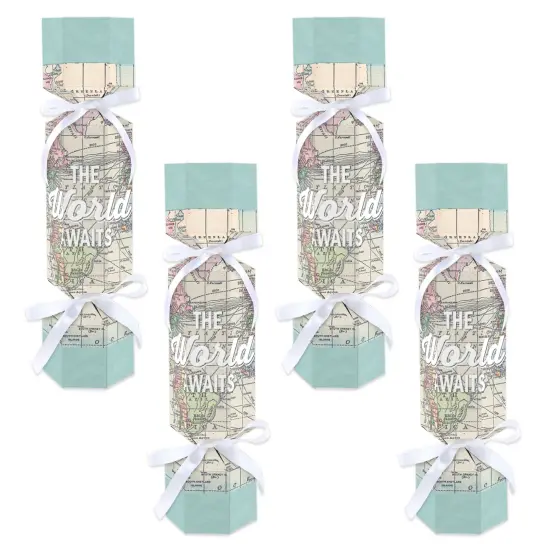 Big Dot of Happiness World Awaits - No Snap Travel Themed Party Table Favors - DIY Cracker Boxes - Set of 12 {1}