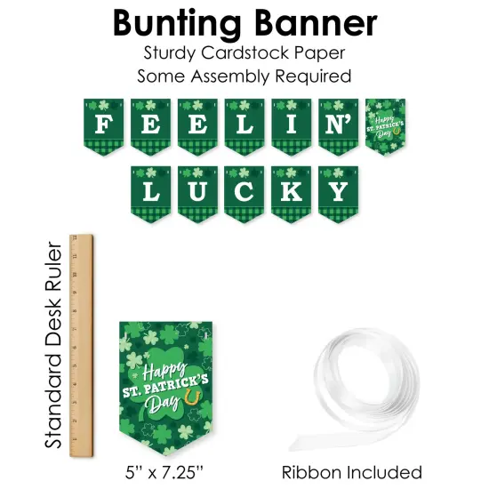 Big Dot of Happiness Shamrock St. Patrick's Day - DIY Saint Paddy's Day Party Signs - Snack Bar Decorations Kit - 50 Pieces {7}