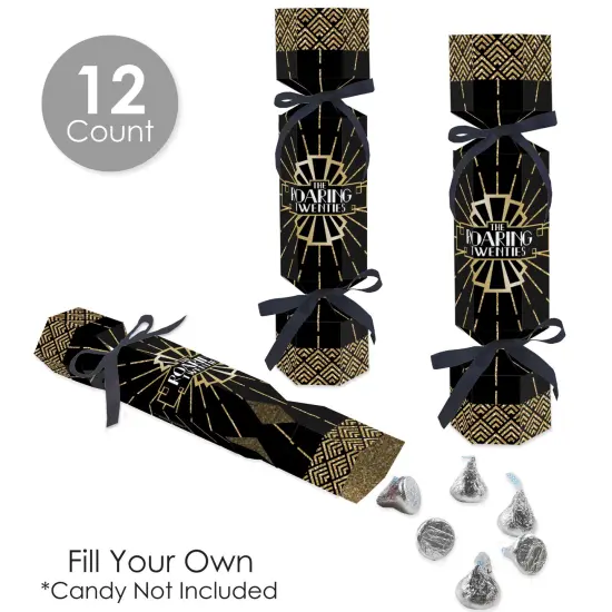 Big Dot of Happiness Roaring 20's - No Snap 1920s Art Deco Jazz Party Table Favors - DIY Cracker Boxes - Set of 12 {4}
