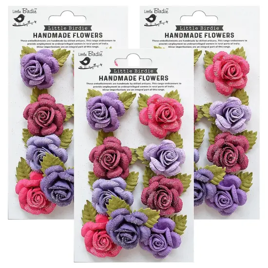 Pack of 3 - Little Birdie Karin Paper Flowers 8/Pkg-Birds And Berries {1}