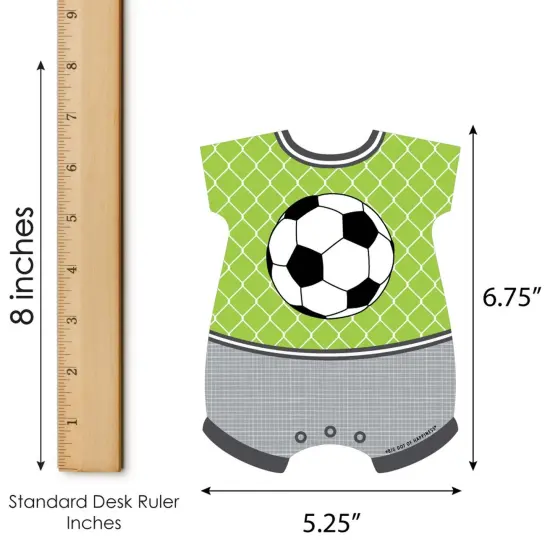 Big Dot of Happiness Goaaal - Soccer - Picture Bingo Cards and Markers - Baby Shower Shaped Bingo Game - Set of 18 {6}