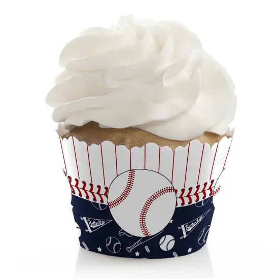 Big Dot of Happiness Batter Up - Baseball - Baby Shower or Birthday Party Decorations - Party Cupcake Wrappers - Set of 12 {1}