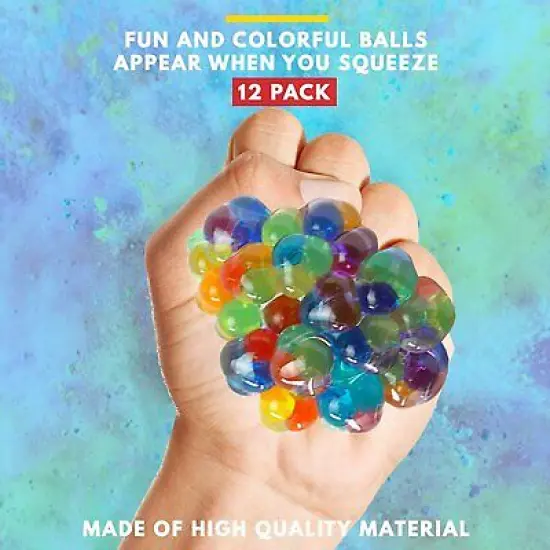 Big Mo's Toys Mesh Balls - Squishy Fidget Balls Stress Reliever For Adults - 12 Pack {2}