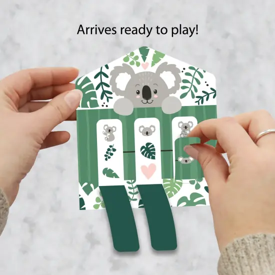 Big Dot of Happiness Koala Cutie - Bear Birthday Party and Baby Shower Game Pickle Cards - Pull Tabs 3-in-a-Row - Set of 12 {3}