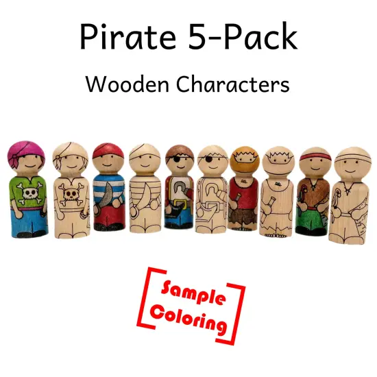 Pirate Peg Doll Set by Pegsies&trade; {2}