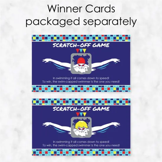 Big Dot of Happiness Making Waves - Swim Team - Swimming Party or Birthday Party Game Scratch Off Cards - 22 Count {4}