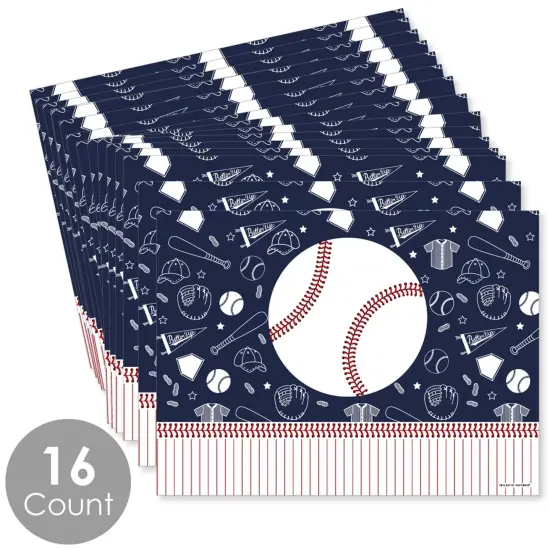 Big Dot of Happiness Batter Up - Baseball - Party Table Decorations - Baby Shower or Birthday Party Placemats - Set of 16 {4}