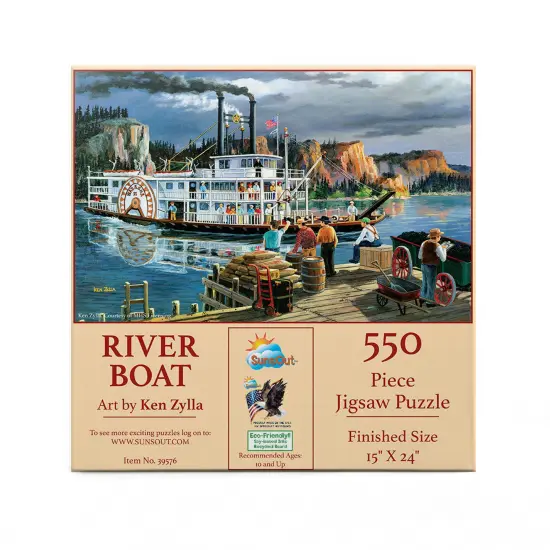 Sunsout Riverboat 550 pc Jigsaw Puzzle 39576 {4}