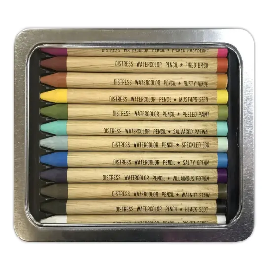 Tim Holtz Distress Watercolor Pencils 12/Pkg-Set 1 {2}