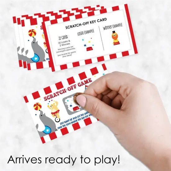 Big Dot of Happiness Carnival - Step Right Up Circus - Carnival Themed Game Scratch Off Cards - 22 Count {3}