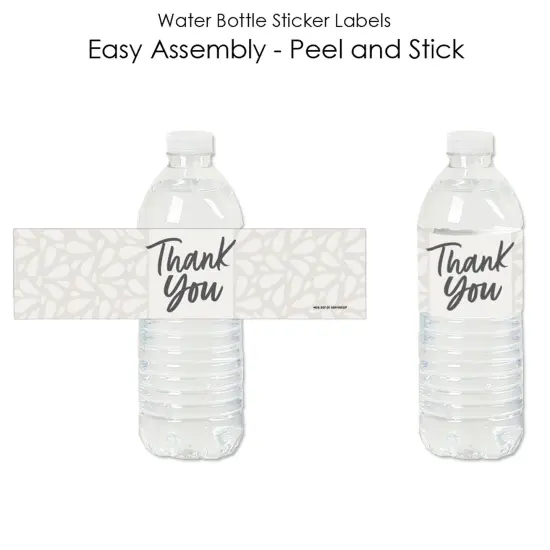 Big Dot of Happiness Champagne Elegantly Simple - Guest Party Favors Water Bottle Sticker Labels - Set of 20 {3}