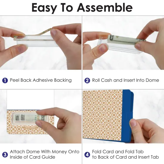 Big Dot of Happiness Ramadan - DIY Assorted Eid Mubarak Cash Holder Gift - Funny Money Cards - Set of 6 {4}