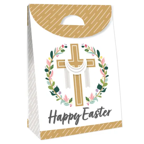 Big Dot of Happiness Religious Easter - Christian Holiday Gift Favor Bags - Party Goodie Boxes - Set of 12 {4}