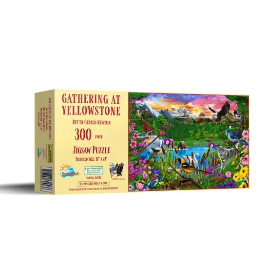 Sunsout Gathering at Yellowstone 300 pc Jigsaw Puzzle 62443 {3}